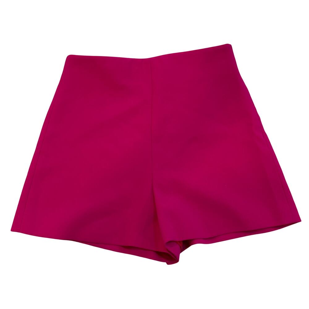 Zara women High Waist Hot Pink Luxe Lined Shorts Size XS